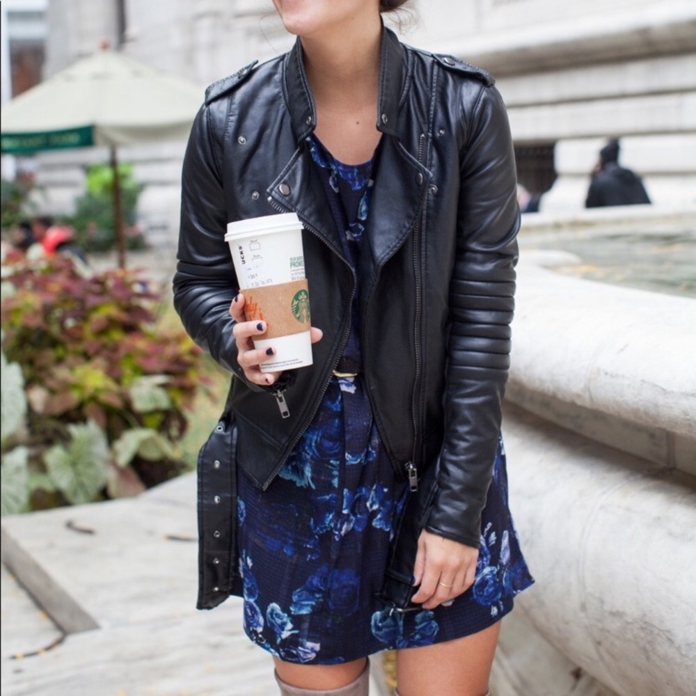 H&M leather moto jacket